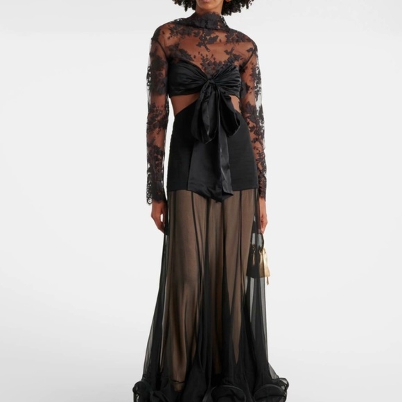 Zimmermann Chantilly Lace and Silk-Georgette Gown - Picture 5 of 5